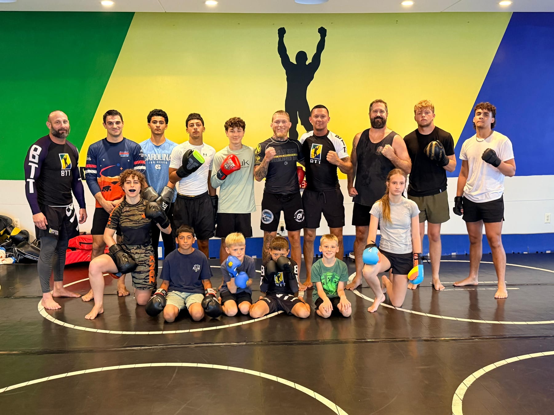 The teens class together after training